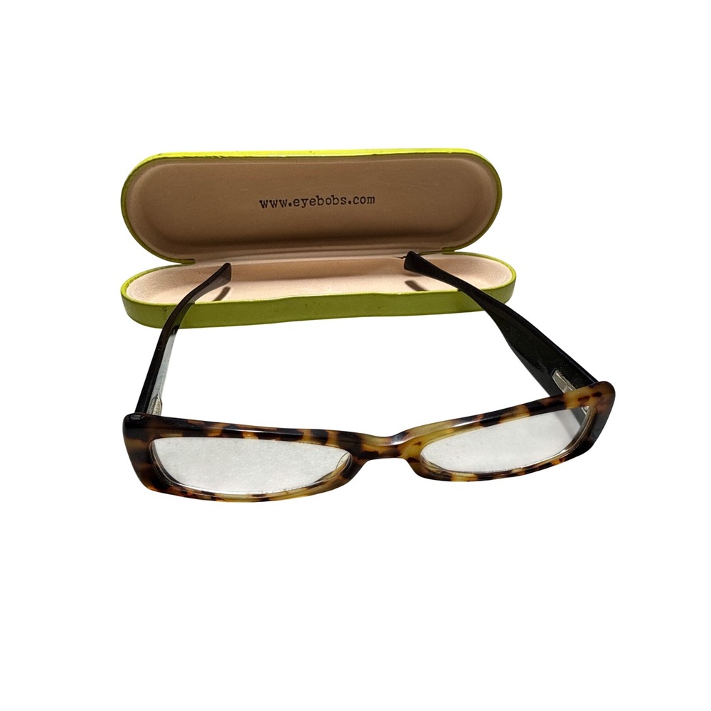 Eyebobs Wide Eyed 2124 T5 Tortoise Black Rectangular Reading Glasses +2.50 Case